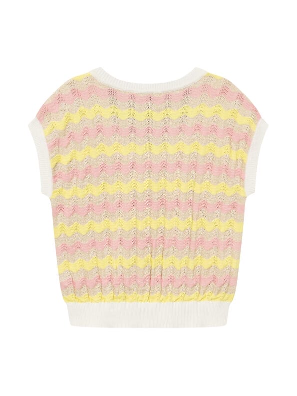 Mademoiselle YéYé Ajour Stricktop aus Bio-Baumwolle mit Lurex Verkauf