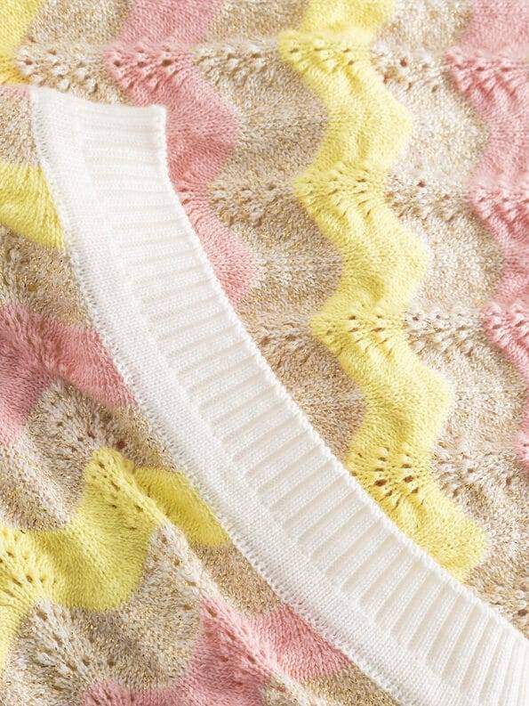 Mademoiselle YéYé Ajour Stricktop aus Bio-Baumwolle mit Lurex Verkauf