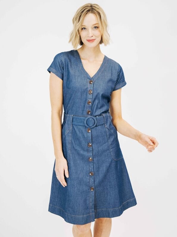 Mademoiselle YéYé Jeanskleid aus Bio-Baumwolle im Angebot