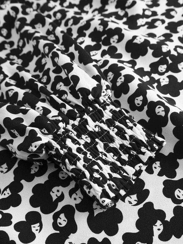 Mademoiselle YéYé Crepe Bluse mit Ballonärmeln aus Ecovero by Lenzing Valentinstagsangebot