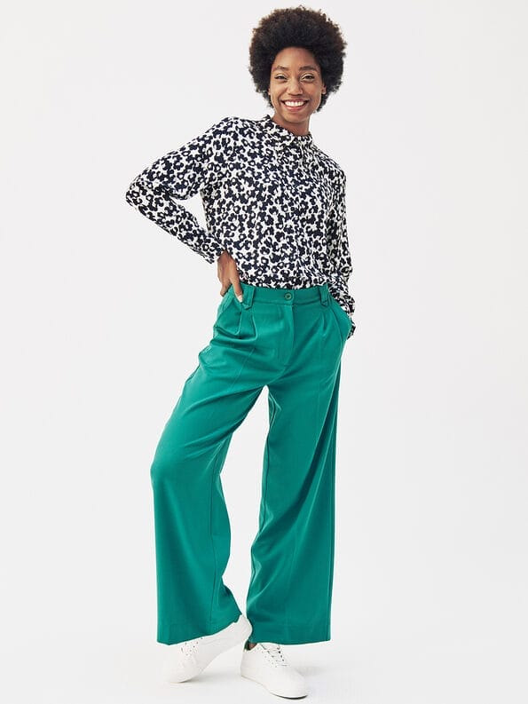 Mademoiselle YéYé Bundfaltenhose mit weitem Bein aus Gabardine Jubiläumsangebot