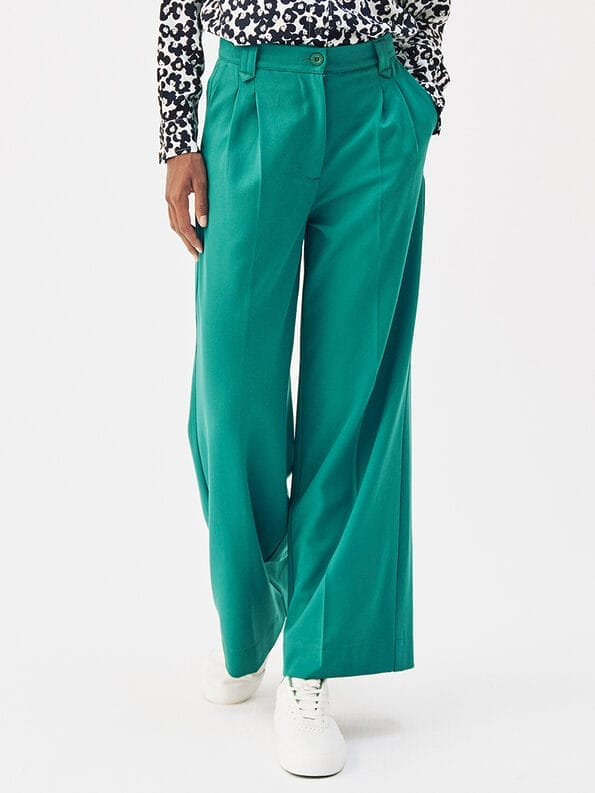 Mademoiselle YéYé Bundfaltenhose mit weitem Bein aus Gabardine Jubiläumsangebot
