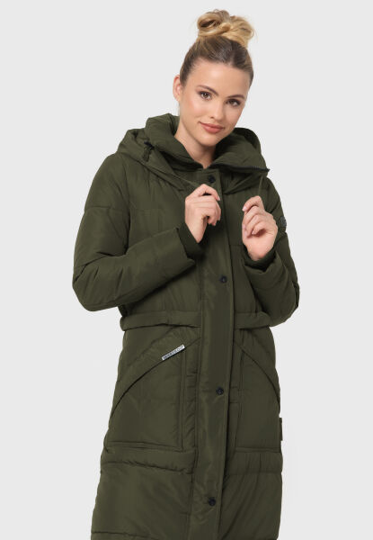 Marikoo Ayumii Damen lange Winter Steppjacke Clearance-Verkauf
