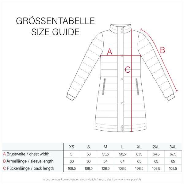 Marikoo Ayumii Damen lange Winter Steppjacke Clearance-Verkauf