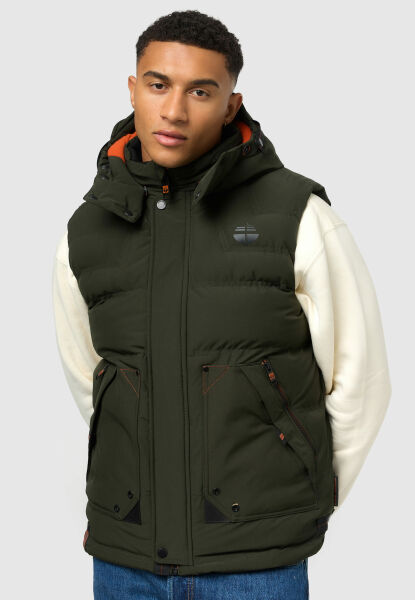 Marikoo Stone Harbour Egoor Herren Winter Steppweste Kostenloser Versand