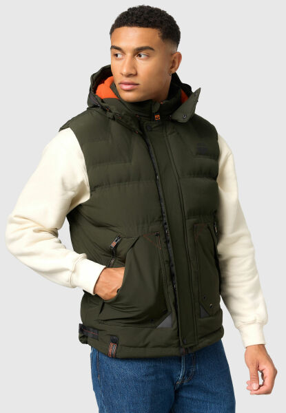 Marikoo Stone Harbour Egoor Herren Winter Steppweste Kostenloser Versand