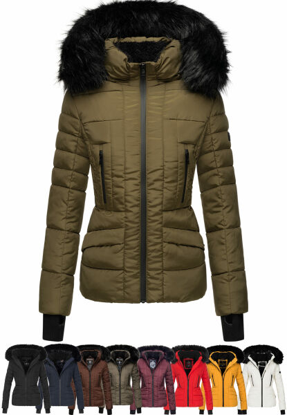 Marikoo Navahoo Adele Damen Winterjacke warm gefüttert Teddyfell Begrenztes Angebot
