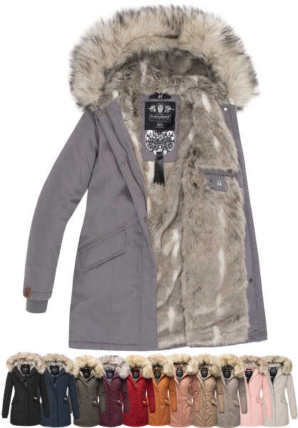 Marikoo Navahoo Cristal Damen Winterjacke Parka mit Kunstfell