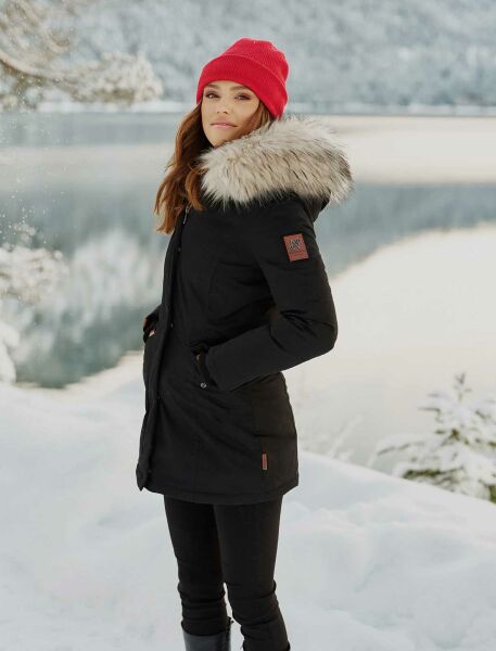 Marikoo Navahoo Cristal Damen Winterjacke Parka mit Kunstfell Osterangebot