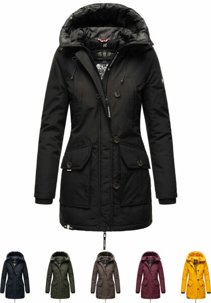 Marikoo Navahoo Freezestoorm Damen Parka Winterjacke gefüttert mit Kapuze Heißer Verkauf