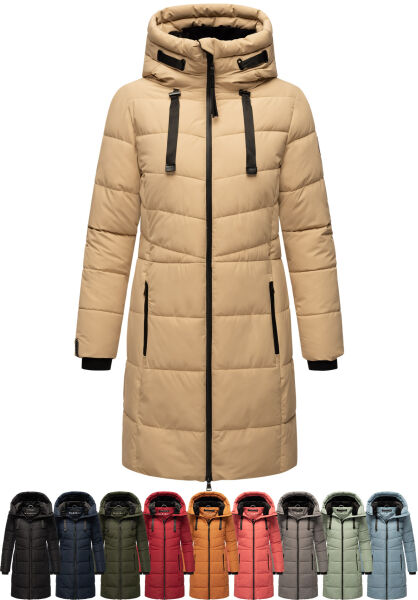 Marikoo Natsukoo Damen Winter Steppjacke lang Große Rabatte