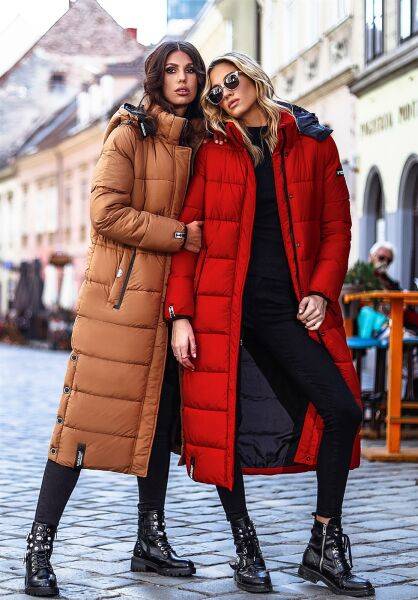 Marikoo Navahoo Isalie Damen lange Winterjacke gesteppt Kauf eins, bekomm eins gratis