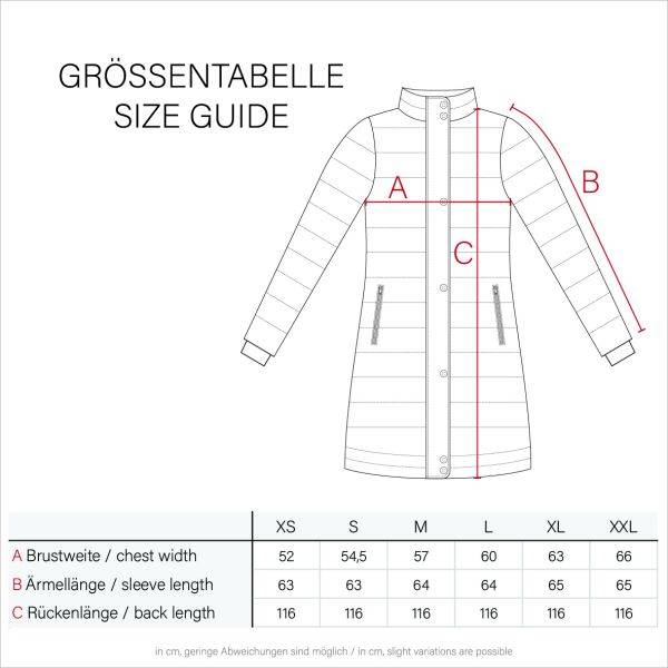 Marikoo Navahoo Isalie Damen lange Winterjacke gesteppt Kauf eins, bekomm eins gratis