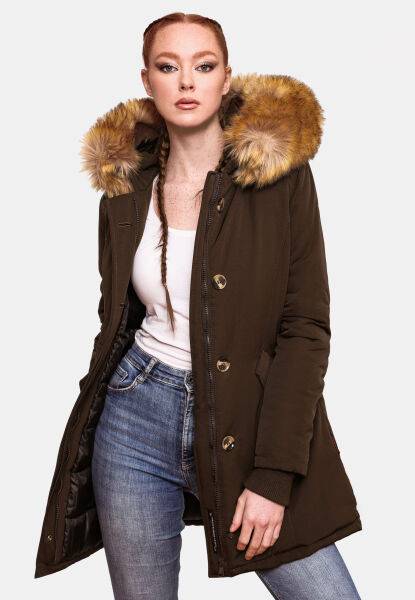 Marikoo Karmaa Damen Parka Winterjacke warm gefüttert Letzte 3 Tage