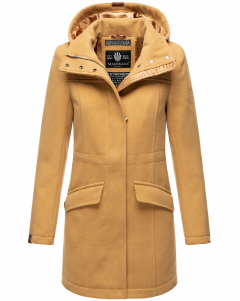 Marikoo Leilaniaa Damen Mantel Trenchcoat Wintermantel mit Kapuze Clearance-Verkauf