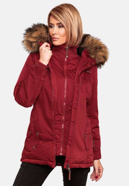 Marikoo Sanakoo Damen Winterjacke mit Teddyfell Günstiger Verkauf