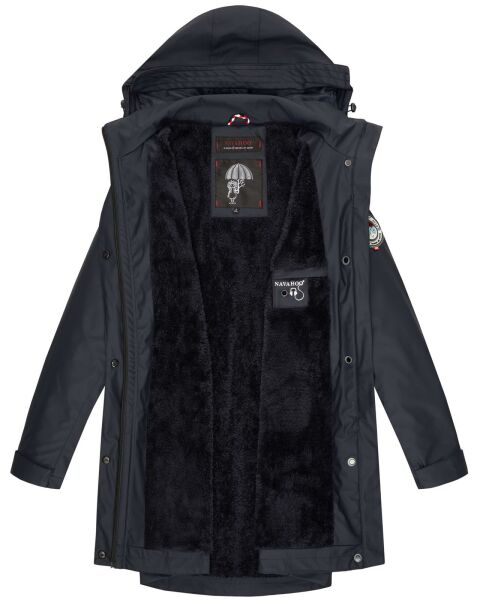 Marikoo Navahoo Deike Damen Regenjacke Regenmantel lang Teddyfell Großer Ausverkauf