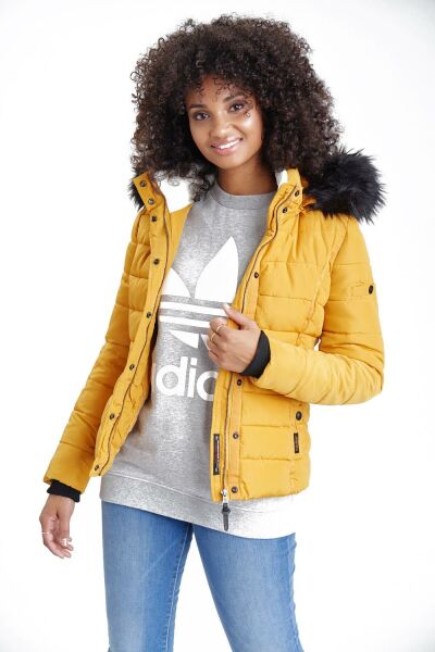 Marikoo Navahoo Miamor Damen Steppjacke mit Teddyfell Weihnachtsangebot