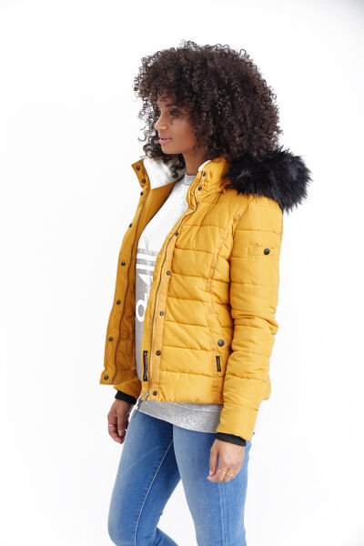 Marikoo Navahoo Miamor Damen Steppjacke mit Teddyfell Weihnachtsangebot