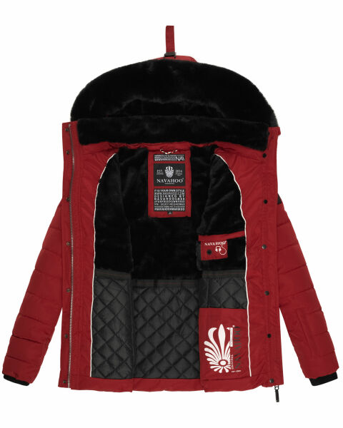 Marikoo Navahoo Milianaa Winter Jacke Stepp Kurzjacke gefüttert Kapuze Kunstfell Osterangebot