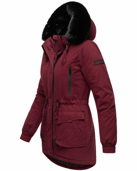 Marikoo Navahoo Olessaa Damen halblange Winterjacke mit Kapuze Top Angebot