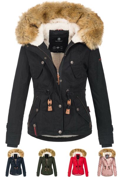 Marikoo Navahoo Pearl Damen Winterjacke mit Kunstfell
