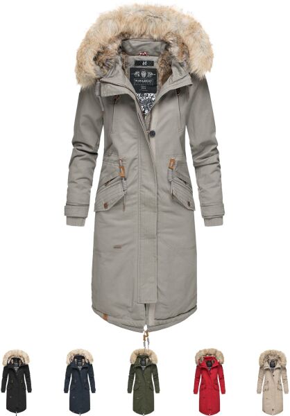 Marikoo Navahoo Kin-Joo Damen Parka Winterjacke Mit Kapuze