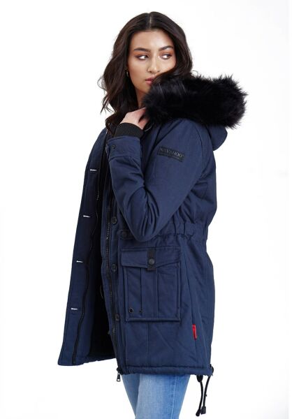 Marikoo Navahoo Luluna Damen Winterjacke mit Kunstfell Letzter Tag