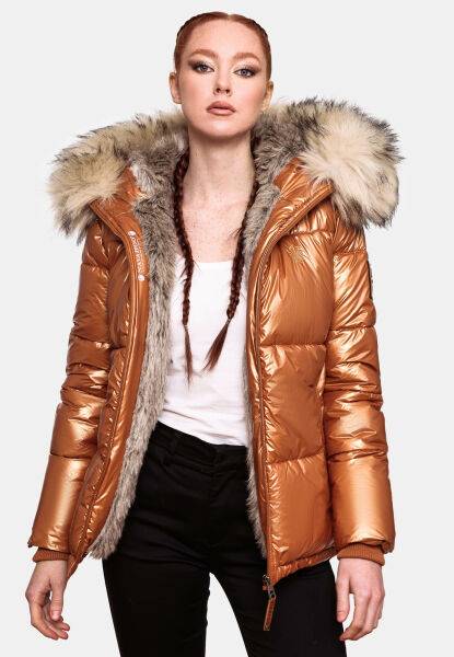 Marikoo Navahoo Tikunaa Damen Winterjacke mit Kapuze und Kunstfellkragen Bis zu 50% Rabatt