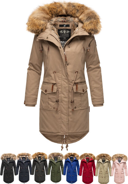 Marikoo Navahoo Rosinchen Damen Winterjacke mit Kapuze