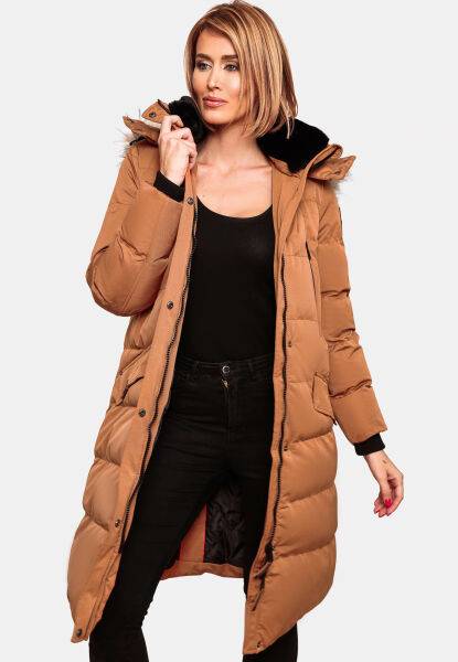Marikoo Navahoo Fahmiyaa Damen lange Winterjacke mit Kapuze Jubiläumsangebot