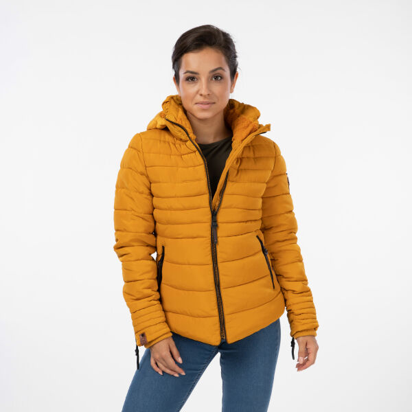 Marikoo Amber Damen Winter Steppjacke mit Teddyfell Große Rabatte