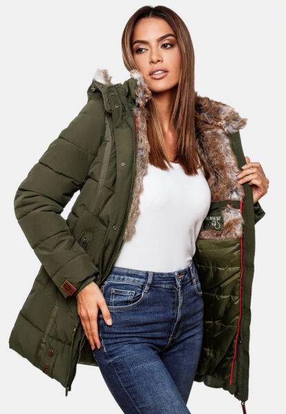 Marikoo Damen Winterjacke mit Kapuze Saisonale Angebote
