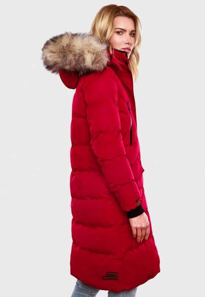 Marikoo Schneesternchen Damen lange Winter Steppjacke mit Kapuze Tägliche Deals