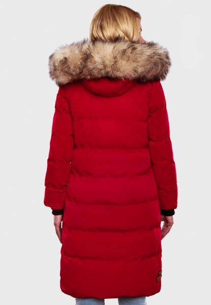 Marikoo Schneesternchen Damen lange Winter Steppjacke mit Kapuze Tägliche Deals