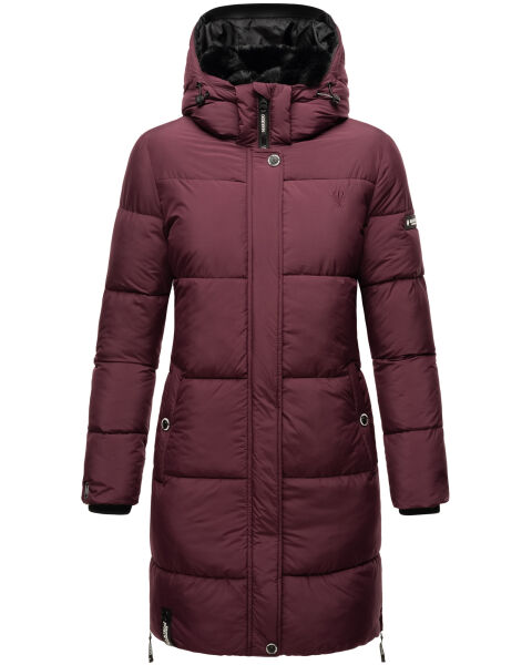 Marikoo Streliziaa Damen lange Winter Steppjacke Fellkragen Sonderangebote