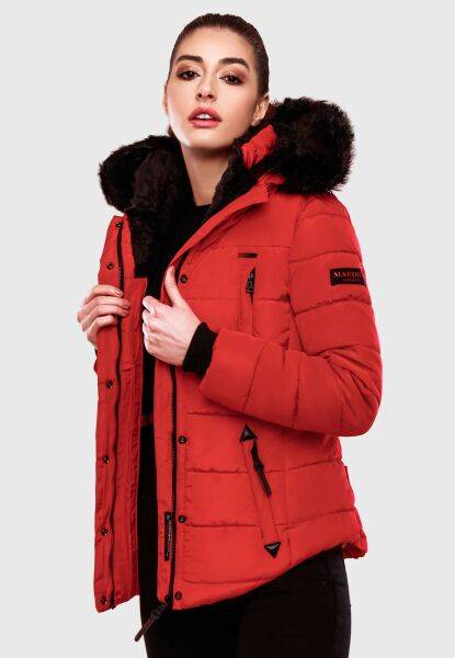 Marikoo Lotusblüte warme Damen Winterjacke gesteppt mit Kunstfell Riesige Ersparnisse