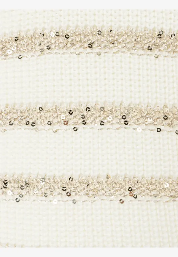 More & More Pullover mit Paillettenstreifen, ecru, Herbst-Kollektion Bis zu 55% Rabatt