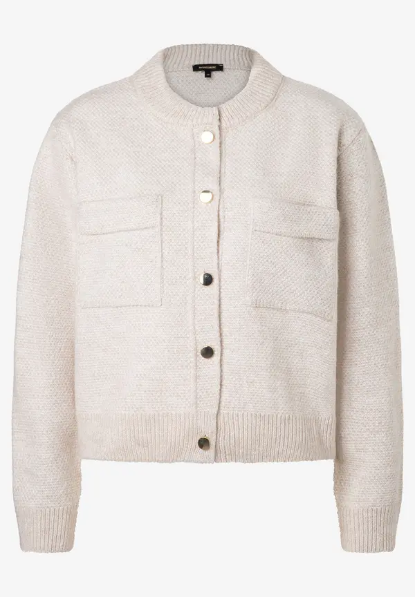 More & More kurzer Strickblouson, almond melange, Herbst-Kollektion Super Rabatt