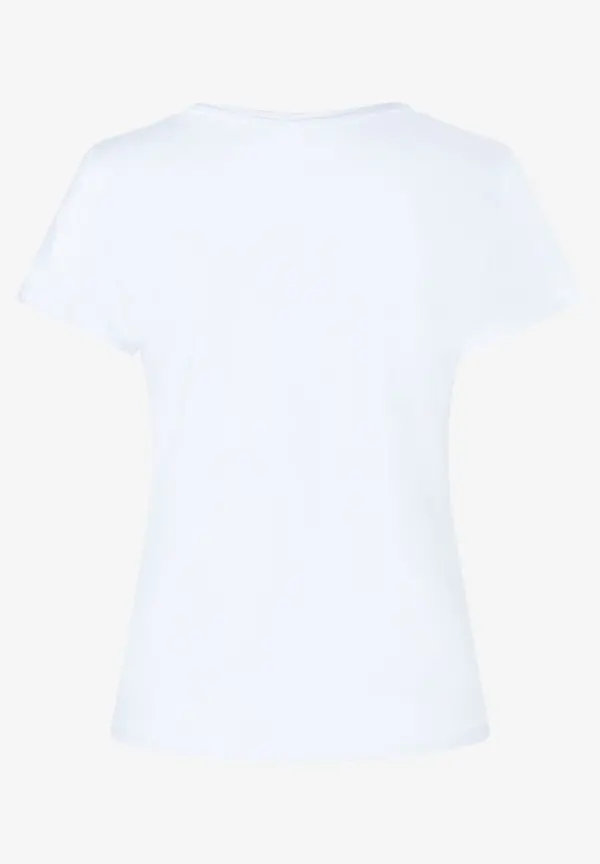 More & More T-Shirt mit Schriftzug, weiß, Herbst-Kollektion Im Verkauf