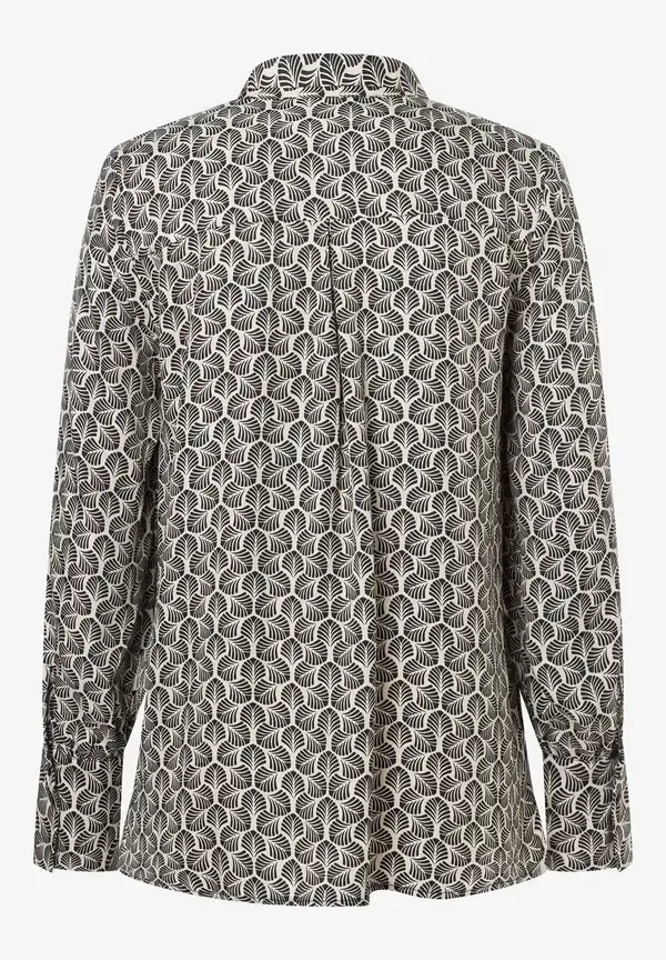 More & More Printbluse mit Schluppe, beige/schwarz, Herbst-Kollektion Verkauf