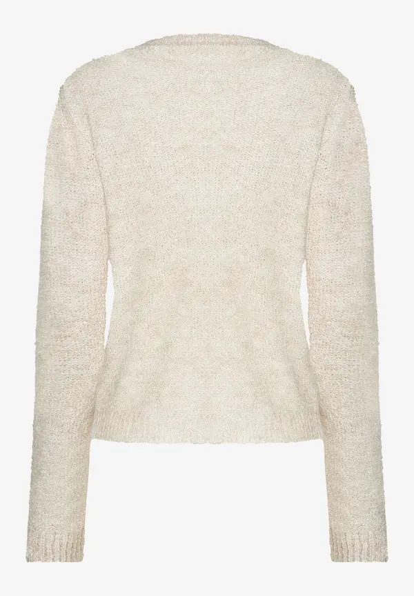 More & More Bouclé-Pullover, powder creme, Herbst-Kollektion im Angebot