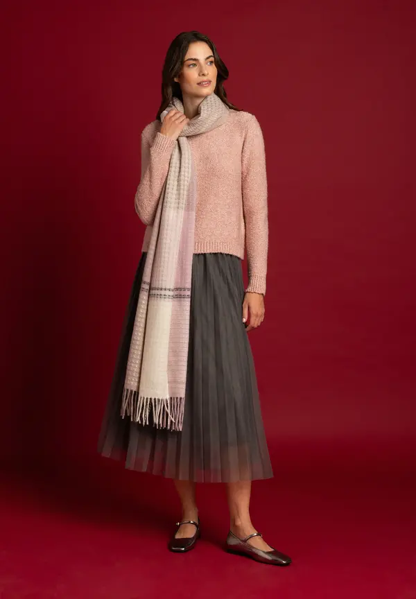 More & More Bouclé-Pullover, rose flush, Herbst-Kollektion Rabatt
