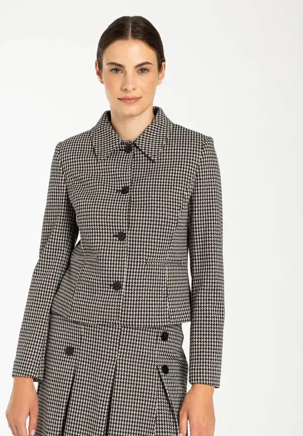 More & More Jerseyjacke, Hahnentritt-Dessin, Herbst-Kollektion Flash Sale