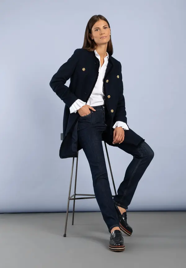 More & More schmale Jeans, HAZEL, dark blue denim Cyber Monday