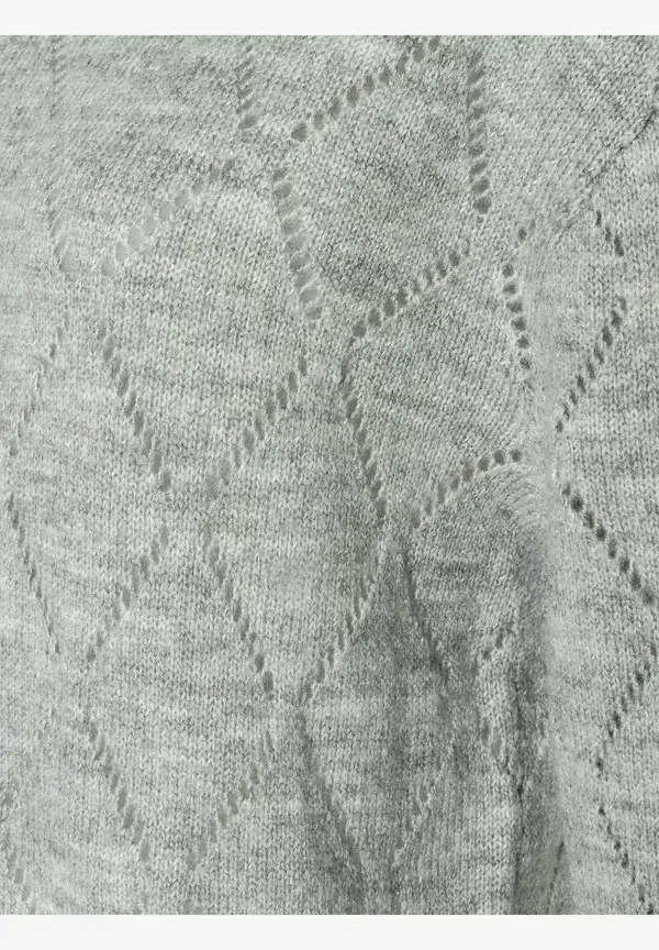 More & More Ajour-Pullover, grau melange, Herbst-Kollektion Online Outlet