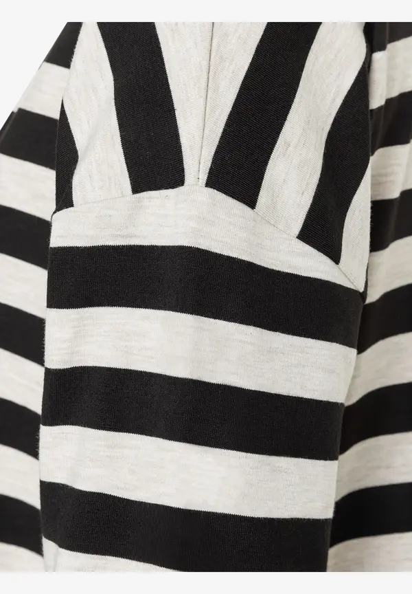 More & More Ringelshirt, schwarz/beige melange, Herbst Kollektion Räumungsverkauf