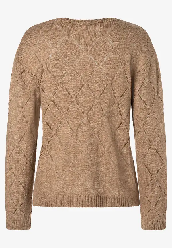 More & More Ajour-Pullover, beige macchiato, Herbst-Kollektion Kostenlose Rückgabe