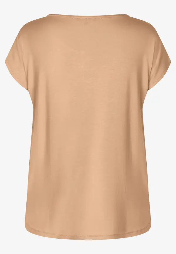 More & More Shirt mit Satinfront, warm beige Letzte 3 Tage