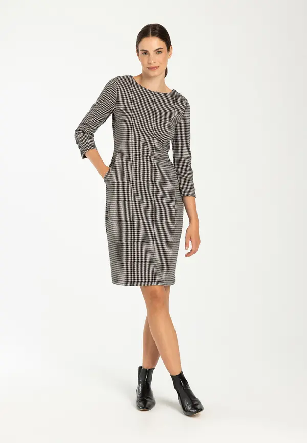 More & More Jerseykleid, Hahnentritt-Dessin, Herbst-Kollektion JETZT KAUFEN